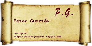 Péter Gusztáv névjegykártya