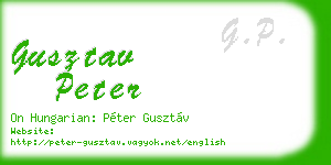 gusztav peter business card