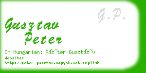 gusztav peter business card